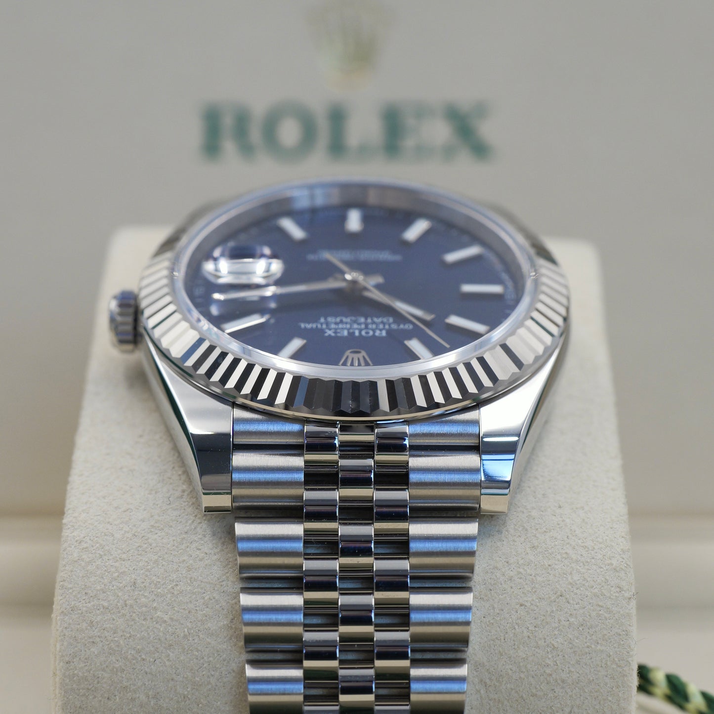 Rolex Datejust 41 Blue Baton Dial 126334 Full Set 2025