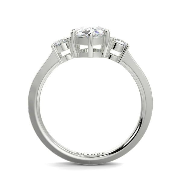 Catherine - 2.0 CT - Pear Trilogy Diamond Ring