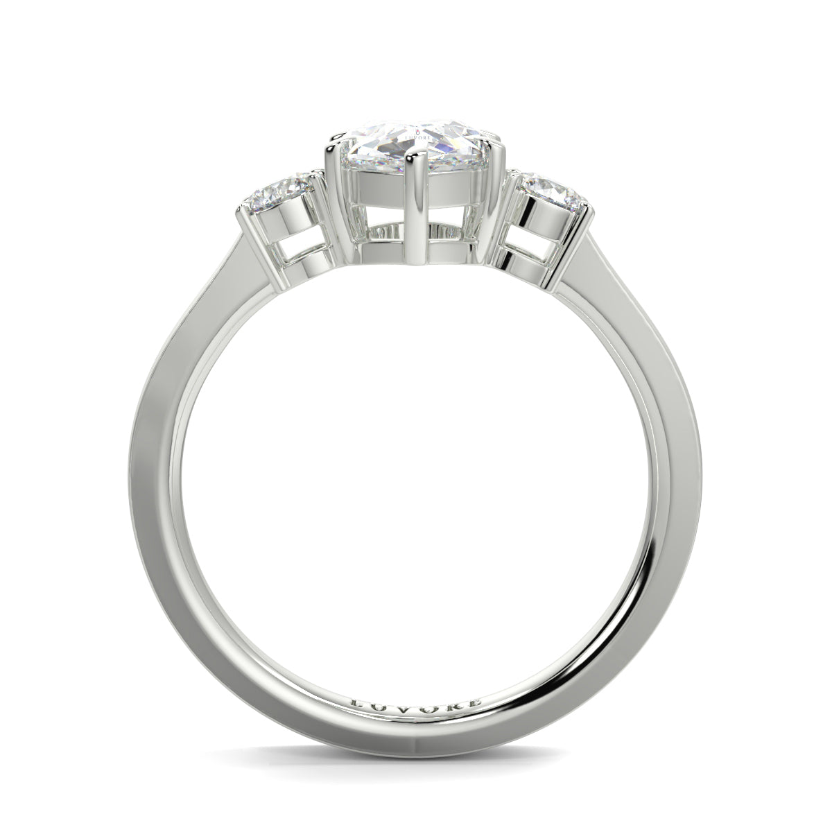 Catherine - 2.0 CT - Pear Trilogy Diamond Ring