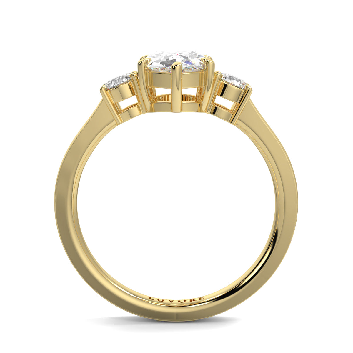 Catherine - 2.0 CT - Pear Trilogy Diamond Ring