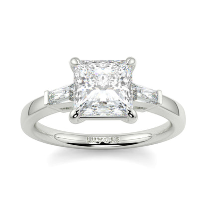Margaret - 2.0 CT - Princess & Baguette Diamond Ring