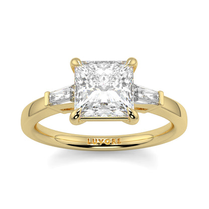 Margaret - 2.0 CT - Princess & Baguette Diamond Ring