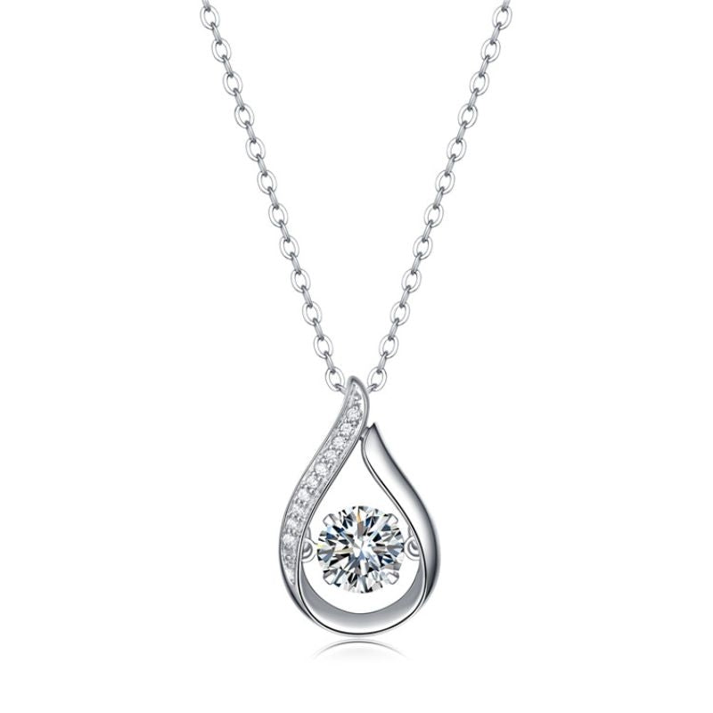 Pear Style Round Diamond Pendant