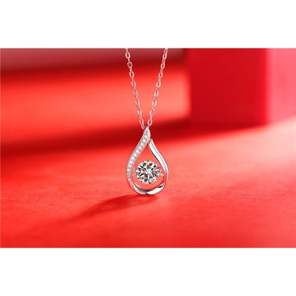 Pear Style Round Diamond Pendant
