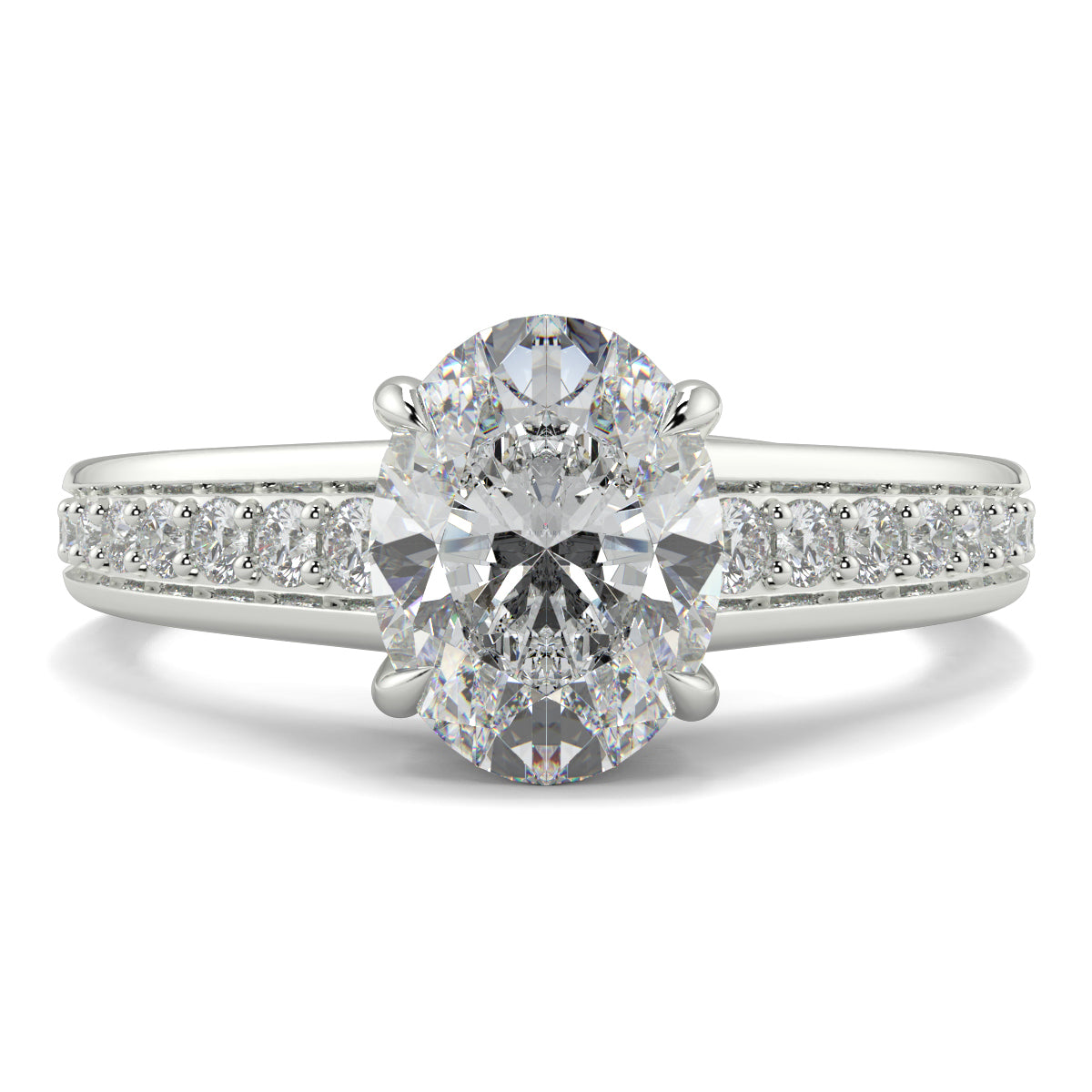 Diamond ring with a white background yb jewellers platinum engagement ring 