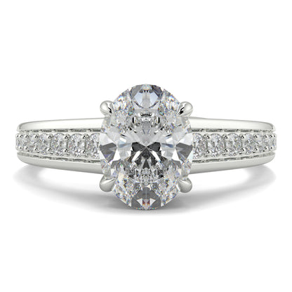 Diamond ring with a white background yb jewellers platinum engagement ring 