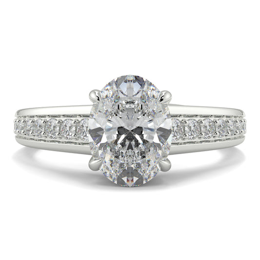 Diamond ring with a white background yb jewellers platinum engagement ring 