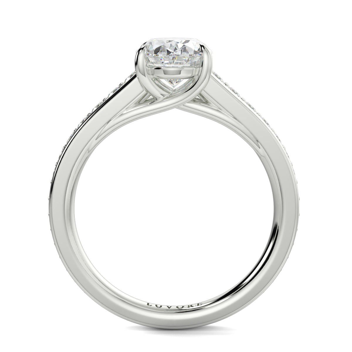 Silver ring with a diamond on a white background yb jewellers platinum engagement ring 
