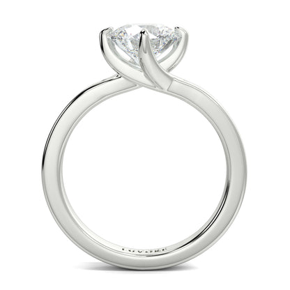 Diamond ring with a white background Yb jewellers engagement ring straight band