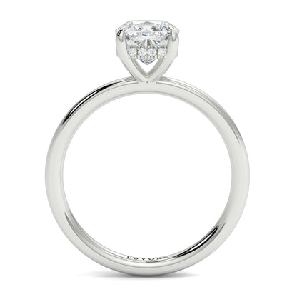 Diamond ring with a heart-shaped center stone on a white background yb jewellers solitaire engagement ring best selling design cushion shape diamond 4 claw with a slim band