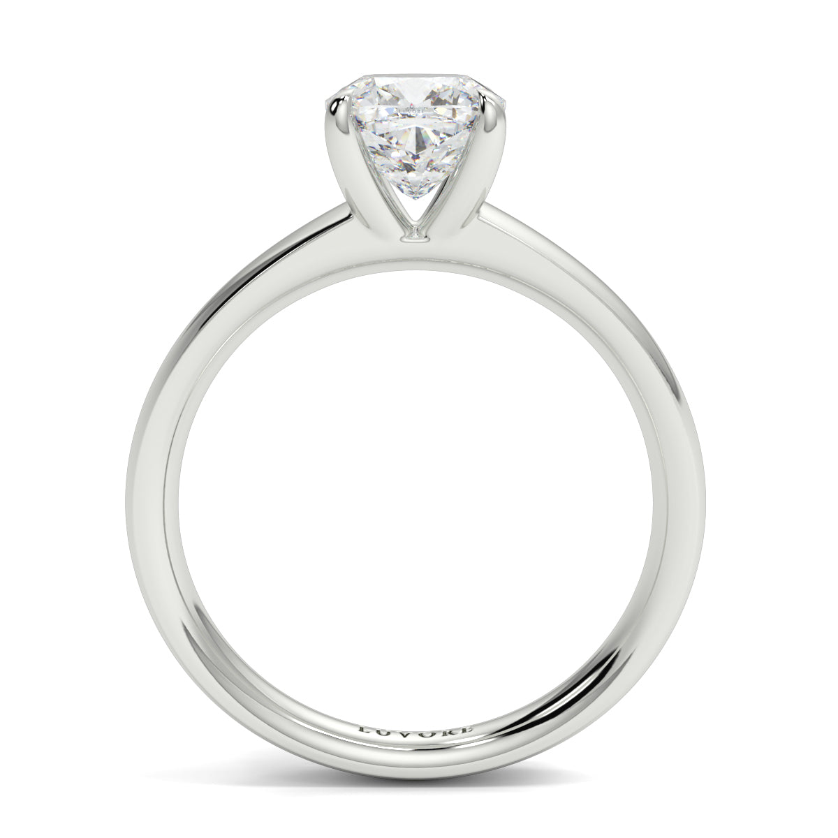 Diamond ring with a heart-shaped cut diamond on a white background yb_jewellers_solitaire_engagement_ring_4_claw_diamond_centre_lab_grown_diamond_round_brilliant_best_selling_engagement_ring