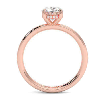 Rose gold ring with a diamond on a white background yb_jewellers_solitaire_engagement_ring_best_selling_design_cushion_shape_diamond_4_claw_with_a_slim_band