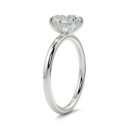 Diamond ring on a white background yb_jewellers_solitaire_engagement_ring_best_selling_design_cushion_shape_diamond_4_claw_with_a_slim_band