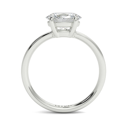 Diamond ring with a white background yb_jewellers_4_claw_emerald_diamond_engagement_ring_best_selling_design_with_a_thin_band