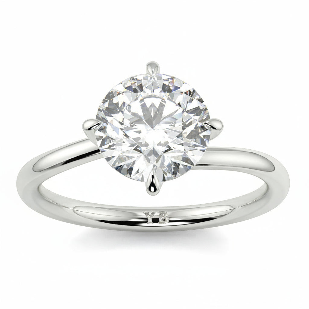 Diamond ring with 'LUV' on a white background yb jewellers twist band engagement ring best selling design round diamond trending rings