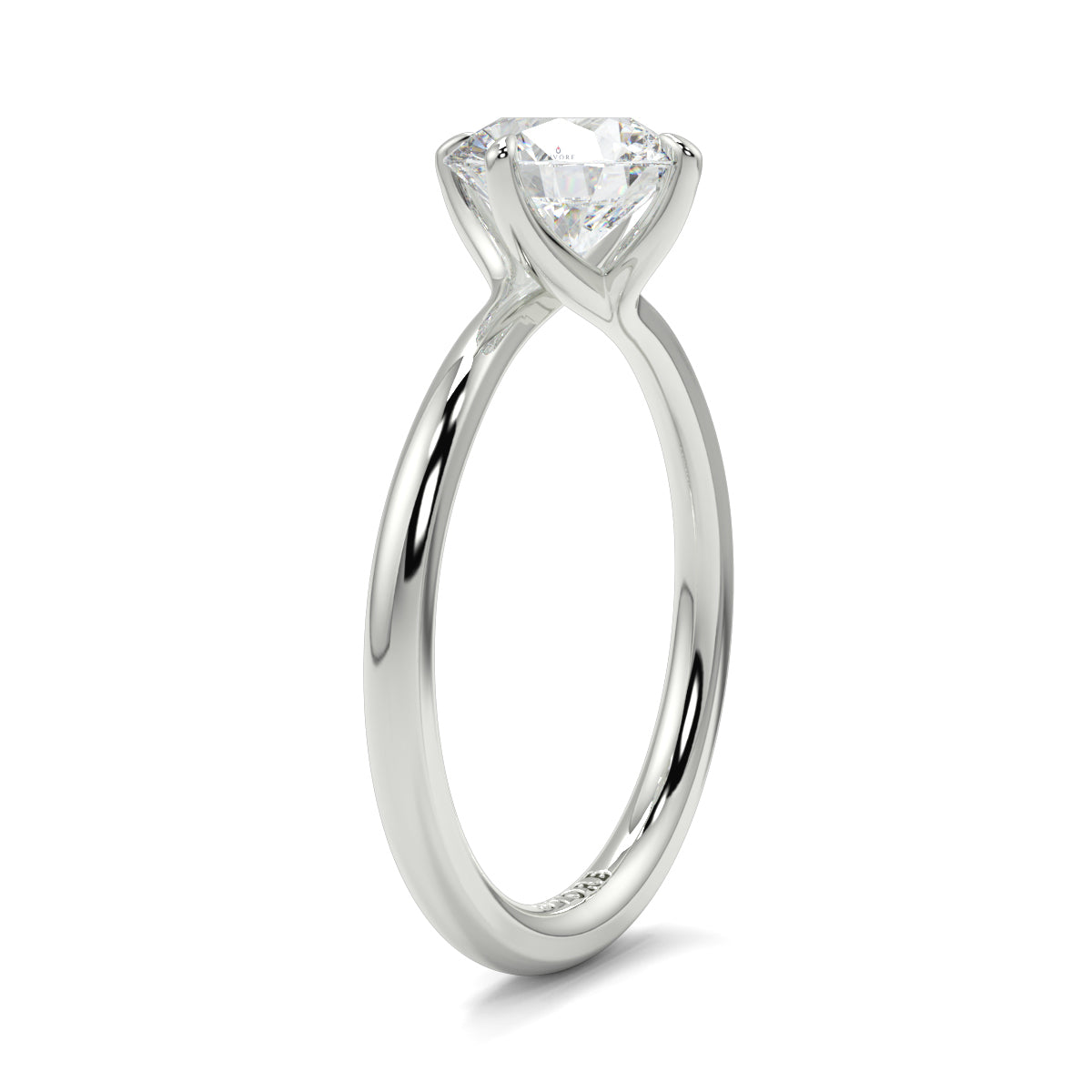 Silver ring with a clear gemstone on a white background yb jewellers twist band engagement ring best selling design round diamond trending rings