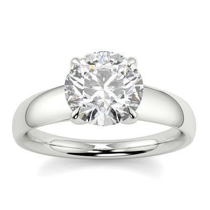 Diamond ring on a white background yb jewellers solitaire engagement ring 4 claw diamond centre lab grown diamond round brilliant best selling engagement ring