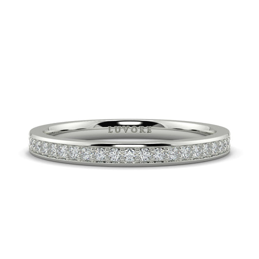 Wedding Band Ladies Diamond Grain Set