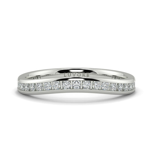Wedding Band Ladies Diamond Shape To Fit Ring Set
