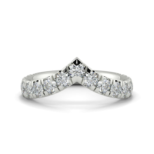 Wedding Band Ladies Diamond Shape To Fit Ring Micro Set