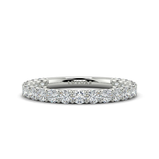 Wedding Band Diamond Set Rounded Court Shape