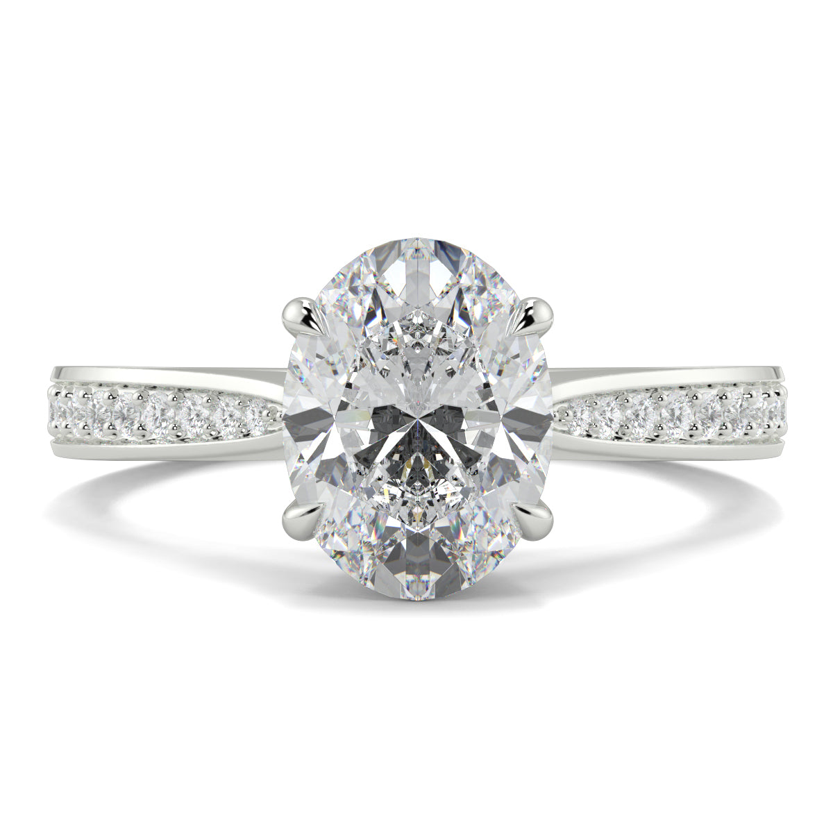 Diamond ring with a white background Yb jewellers engagement ring straight band