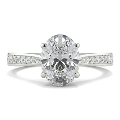 Diamond ring with a white background Yb jewellers engagement ring straight band