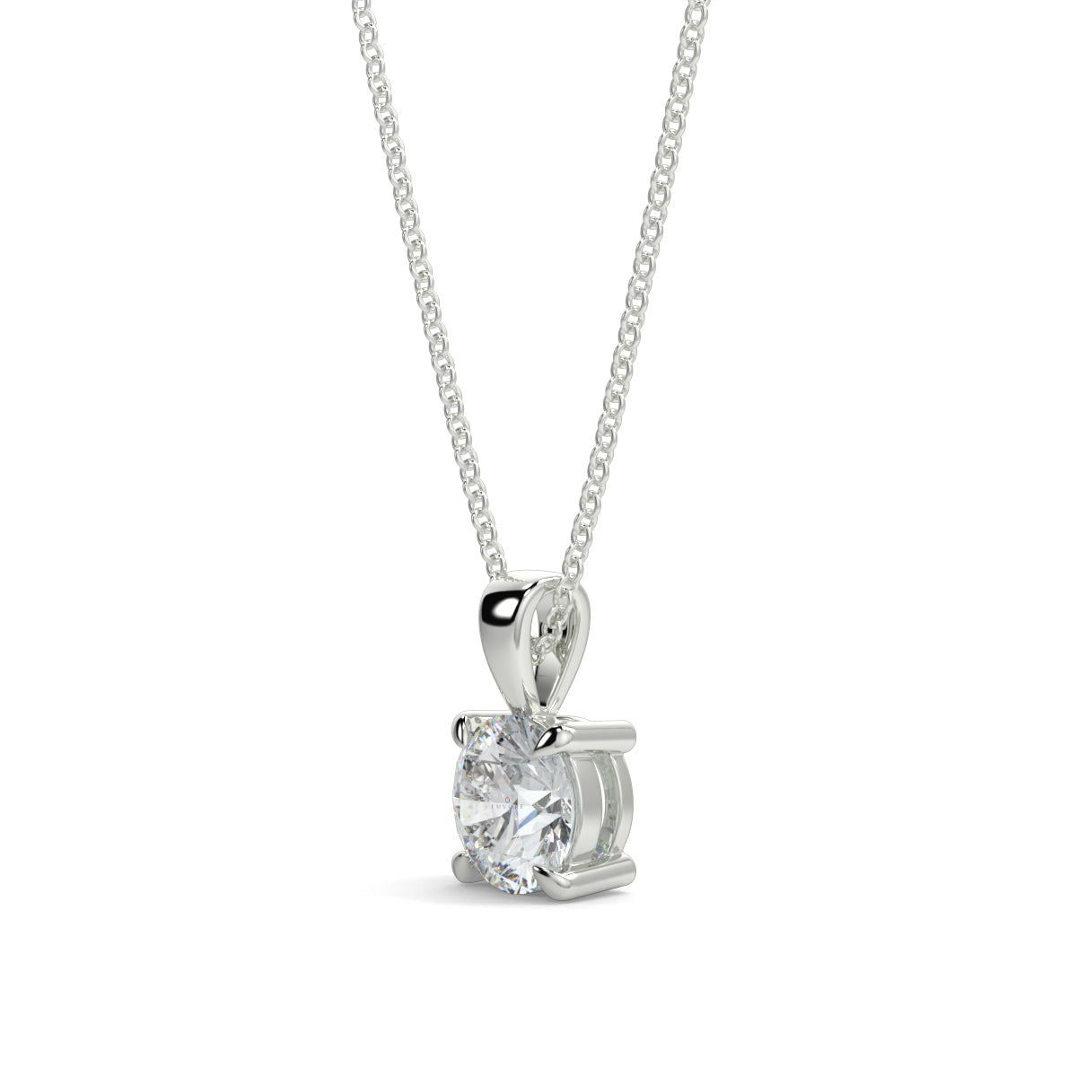 Lumina Solitaire Pendant - 1 ct Diamond -  4 Claw Setting