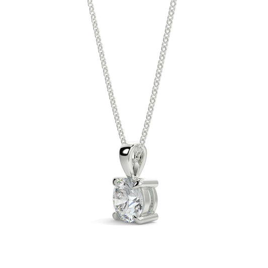 Lumina Solitaire Pendant - 1 ct Diamond -  4 Claw Setting
