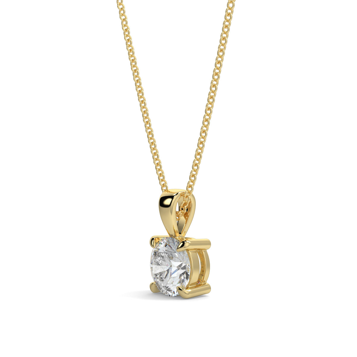 Lumina Solitaire Pendant - 1 ct Diamond -  4 Claw Setting