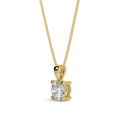 Lumina Solitaire Pendant - 1 ct Diamond -  4 Claw Setting
