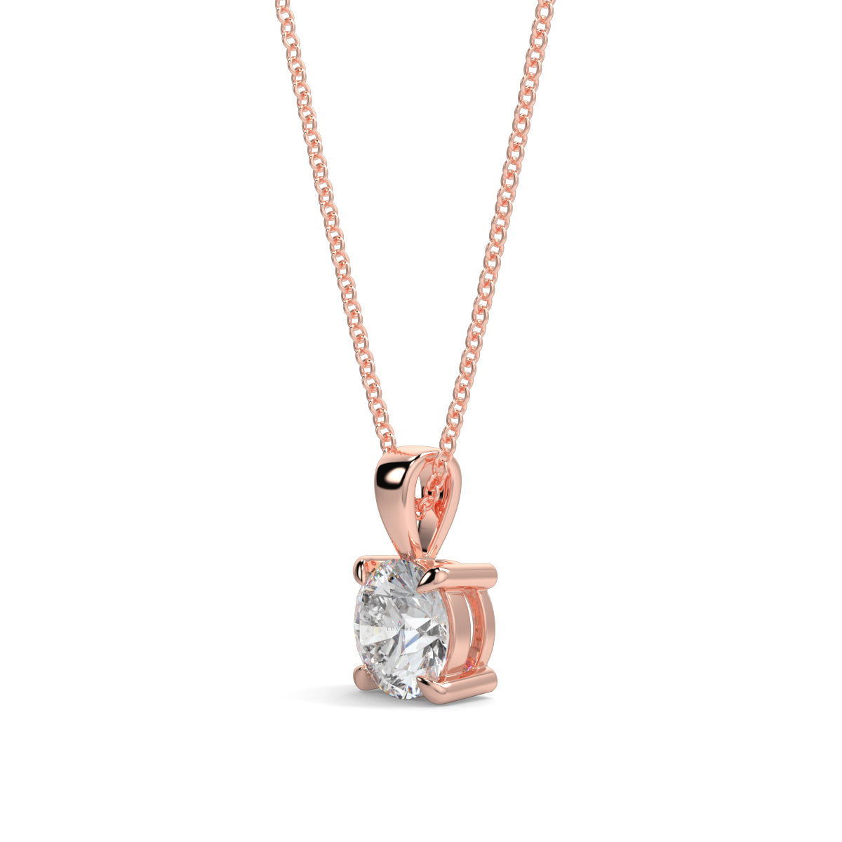 Lumina Solitaire Pendant - 1 ct Diamond -  4 Claw Setting