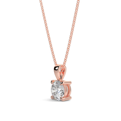 Lumina Solitaire Pendant - 1 ct Diamond -  4 Claw Setting