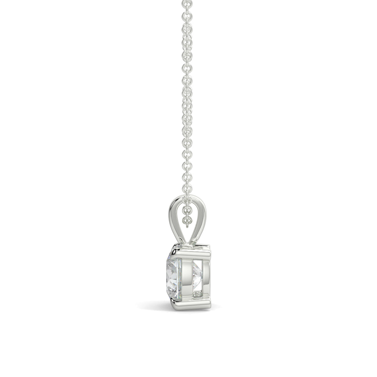 Lumina Solitaire Pendant - 1 ct Diamond -  4 Claw Setting