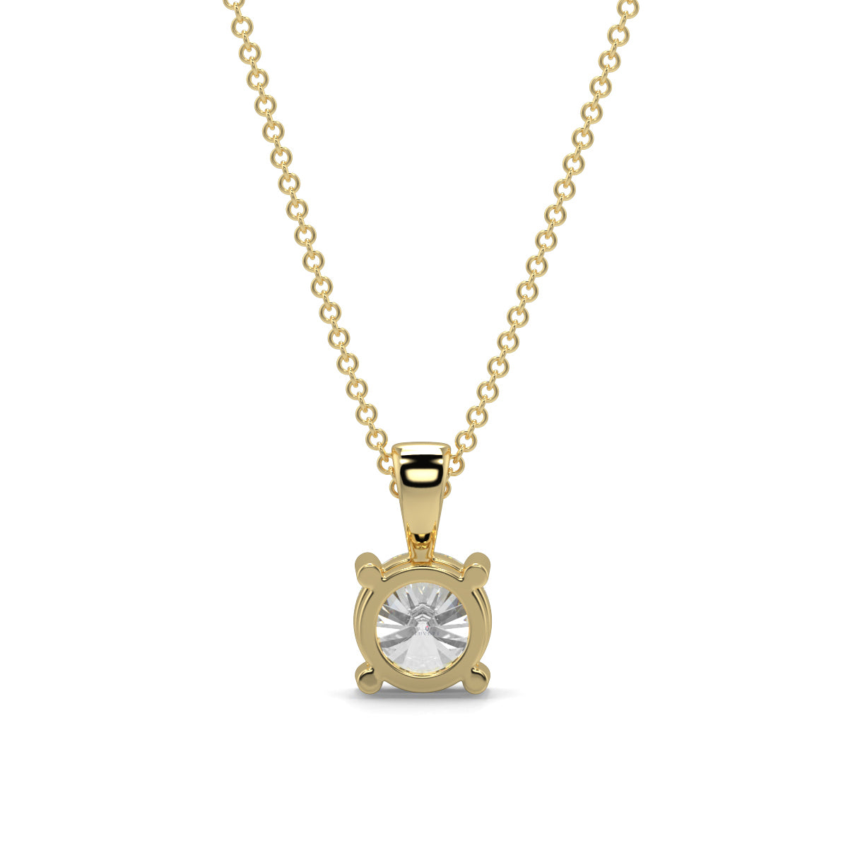 Lumina Solitaire Pendant - 1 ct Diamond -  4 Claw Setting