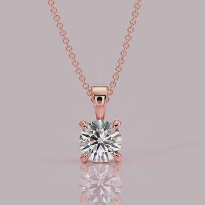 Lumina Solitaire Pendant - 1 ct Diamond -  4 Claw Setting