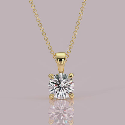 Lumina Solitaire Pendant - 1 ct Diamond -  4 Claw Setting