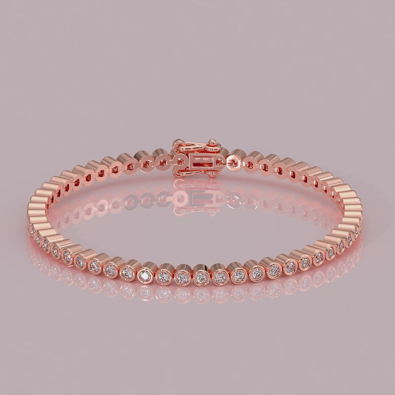 Diamond_Bracelet_Rubover_bezel_set_yb Jewellers_platinum_rose_gold_y