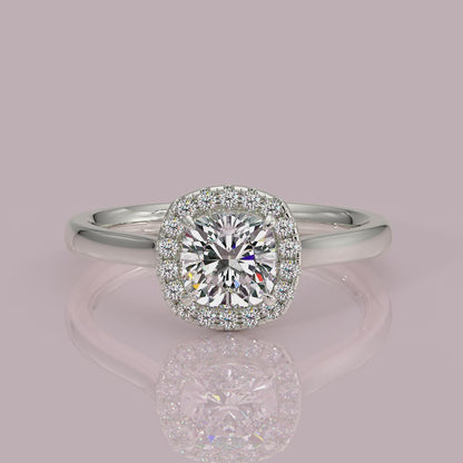 single halo with plain shoulder diamond engagement ring yb jewellers best seller trending ring 