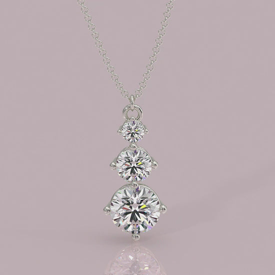  necklace yb jewellers diamond necklace 3 stone 