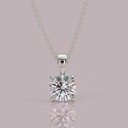 Lumina Solitaire Pendant - 1 ct Diamond -  4 Claw Setting