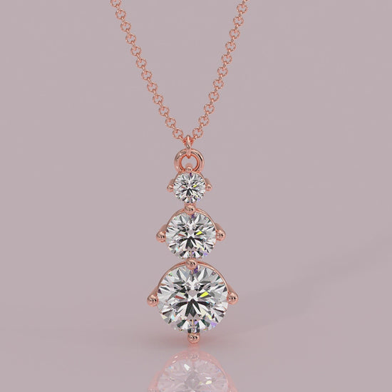  necklace yb jewellers diamond necklace 3 stone 