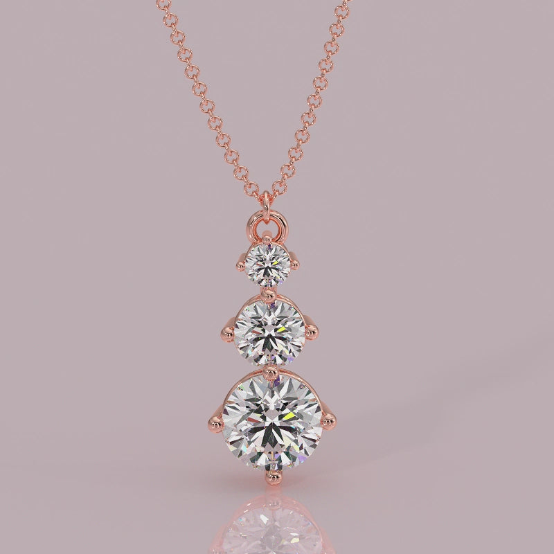 necklace yb jewellers diamond necklace 3 stone 