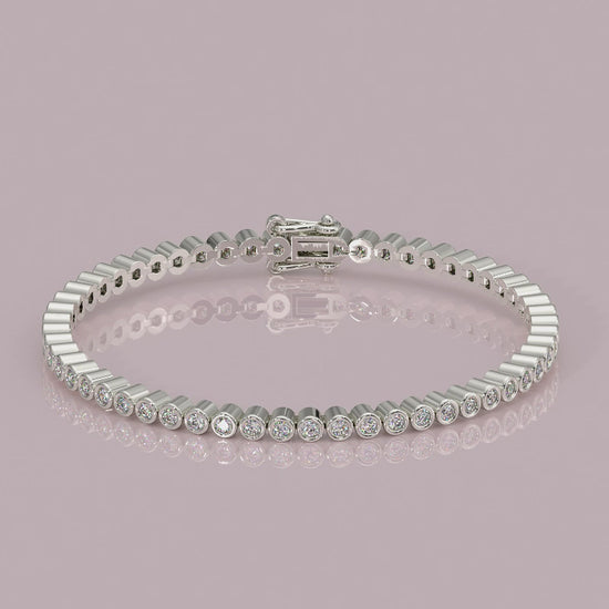Diamond_Bracelet_Rubover_bezel_set_yb Jewellers_platinum_rose_gold_y