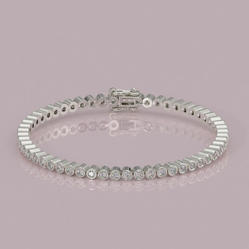 Diamond_Bracelet_Rubover_bezel_set_yb Jewellers_platinum_rose_gold_y