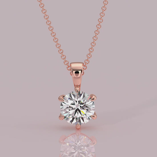 6 claw diamond pendant 