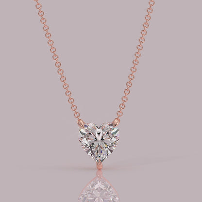 Heart-shaped diamond pendant necklace yb jewellers