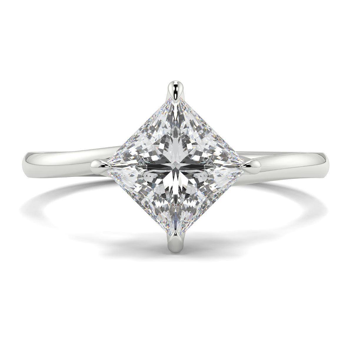 Diamond ring with a star-shaped diamond on a white background yb_jewellers_twist_band_engagement_ring_best_selling_design_round_diamond_trending_rings