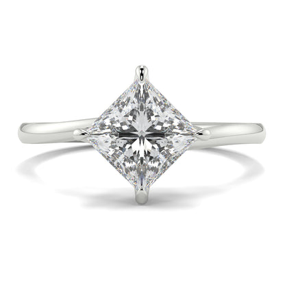 Diamond ring with a star-shaped diamond on a white background yb_jewellers_twist_band_engagement_ring_best_selling_design_round_diamond_trending_rings