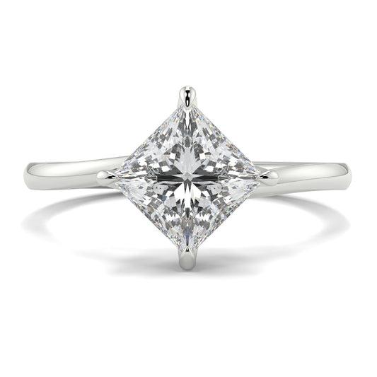 Diamond ring with a star-shaped diamond on a white background yb_jewellers_twist_band_engagement_ring_best_selling_design_round_diamond_trending_rings